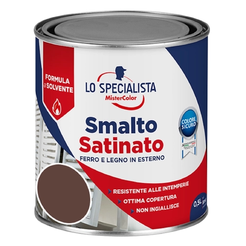 Smalto a solvente da 0.5 L, marrone satinato BRI1271386
