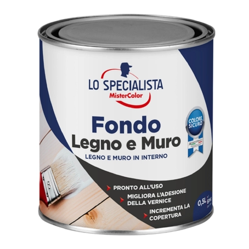 Fondo per legno e muro bianco da 0.5 L BRI1276502