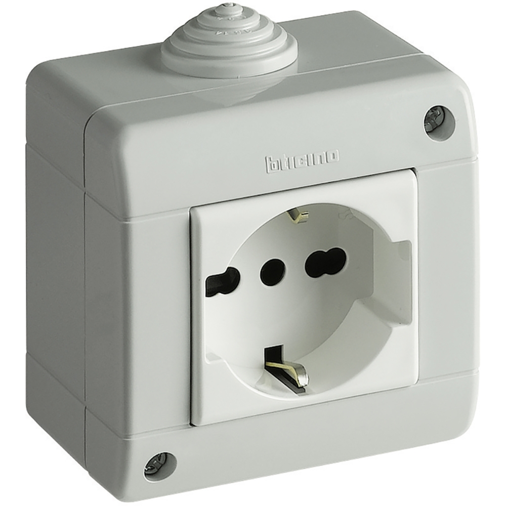 Image of BTicino Presa idrobox presa universale IP44 10/16A, schuko014