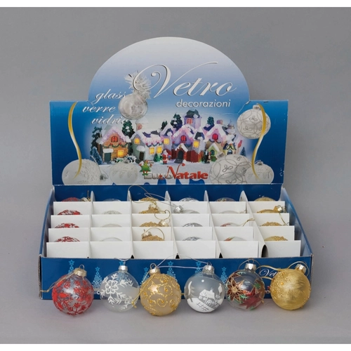 Sfera bianco, oro, rosso, trasparente BRI1279955