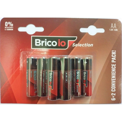 Pila PILA BRICOIO AAA BLISTER 6+2 PEZZI formato LR03
 BRI1283040