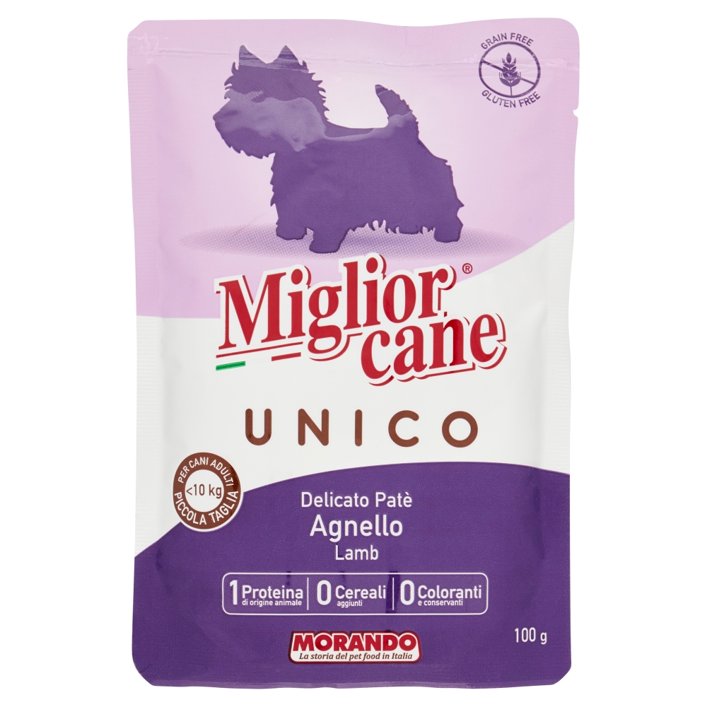 Morando Migliorcane Unico Paté solo Agnello 100 gr