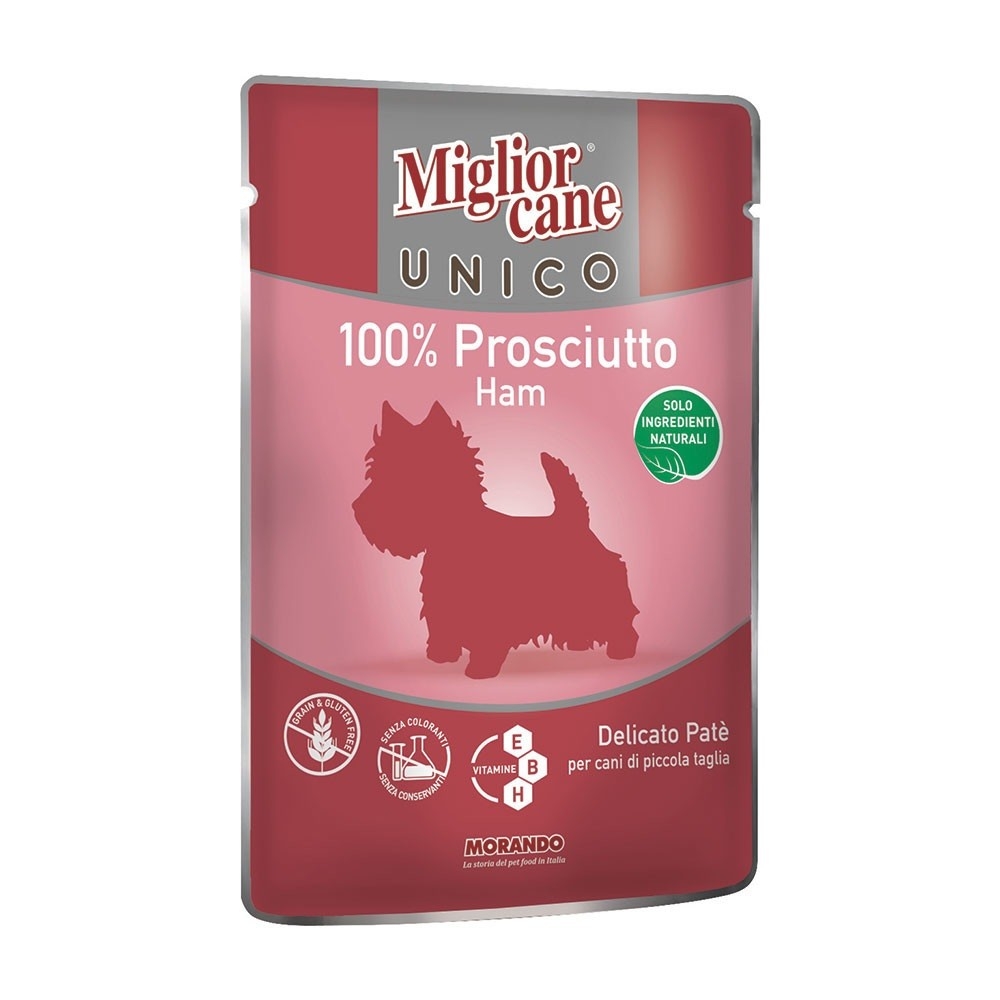 Morando Migliorcane Unico Paté Prosciutto 100 gr