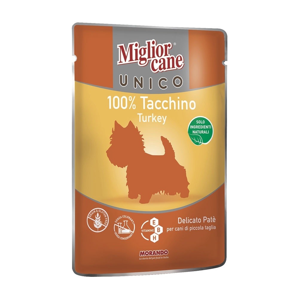 Morando Migliorcane Unico Paté soloTacchino 100 gr.