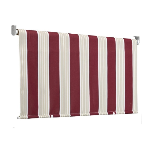 Tenda da sole a rullo, 200x250 cm, bordeaux/beige a righe BRI1288810