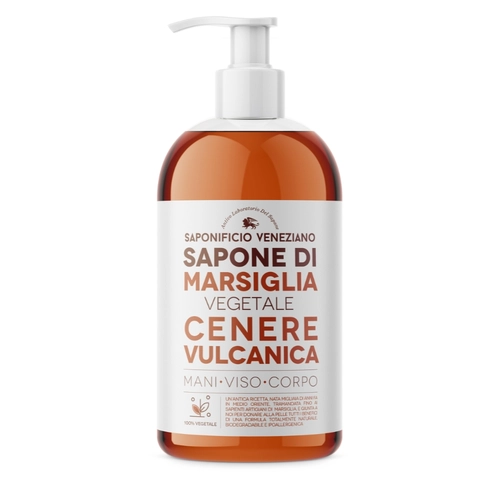 Sapone di Marsiglia Vegetale Cenere Vulcanica Mani/Viso/Corpo 500ml BRI1296289