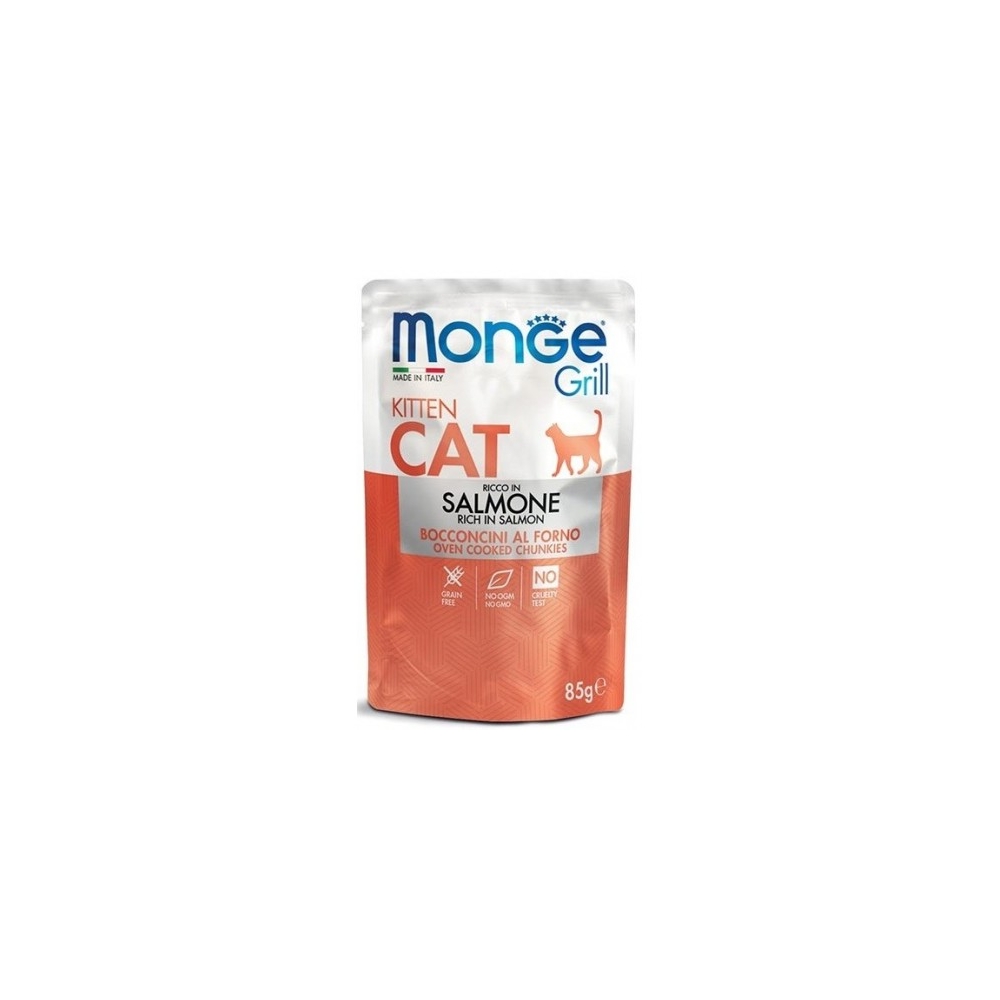 Monge Monge Grill Cat Kitten Bocconcini al Salmone 83 gr