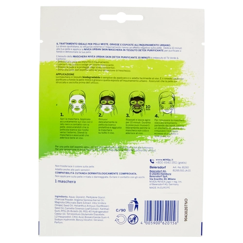 Maschera in Tessuto Urban Skin Detox Purificante 10 Minuti BRI1302529
