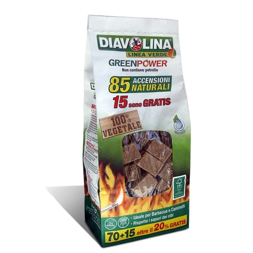 Diavolina green power bag 85 accendioni BRI1318546