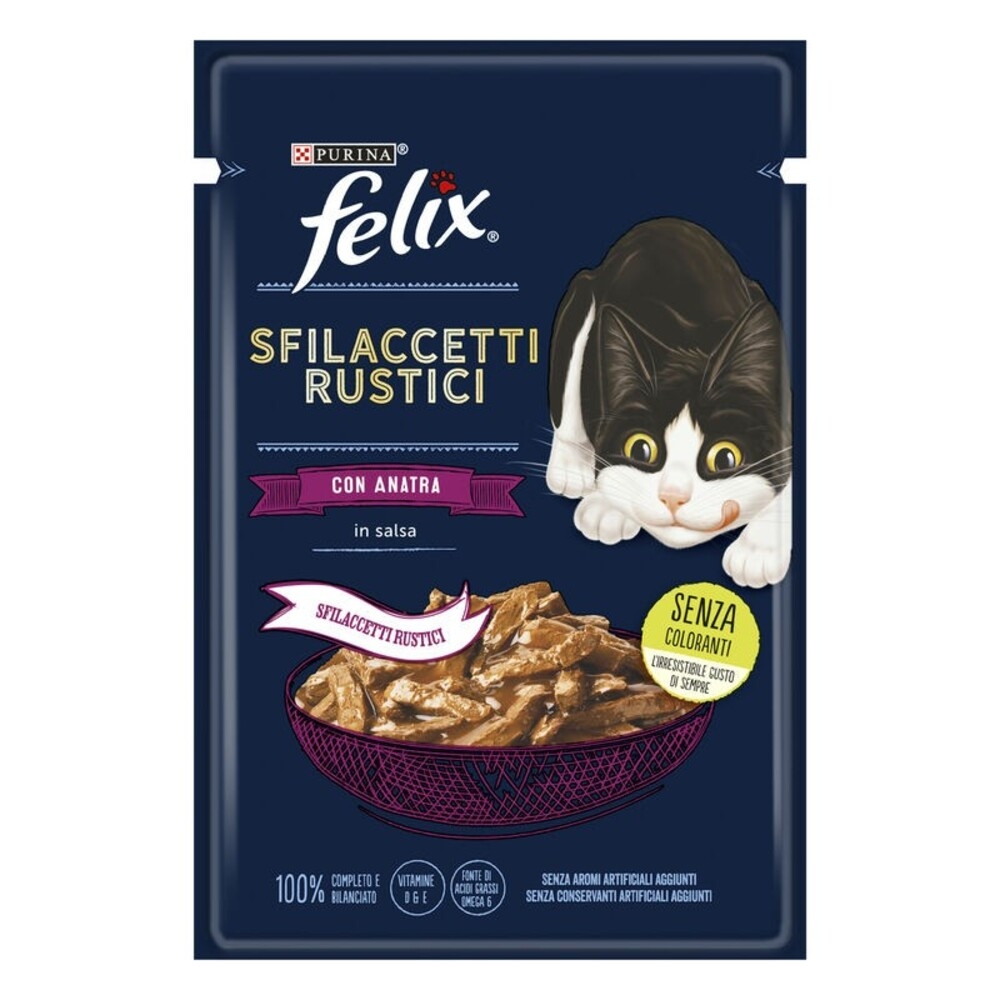 Image of Felix Purina Felix Sfilaccetti Rustici Gatti Anatra 85 g014