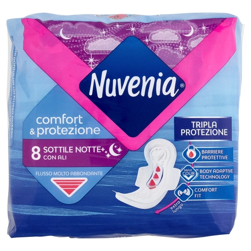 Nuvenia comfort & protezione Sottile Notte+ con Ali 8 pz BRI1332880