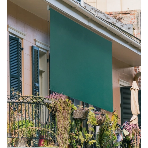Tenda da sole a rullo, 150x250 cm, verde a tinta unita BRI1343951