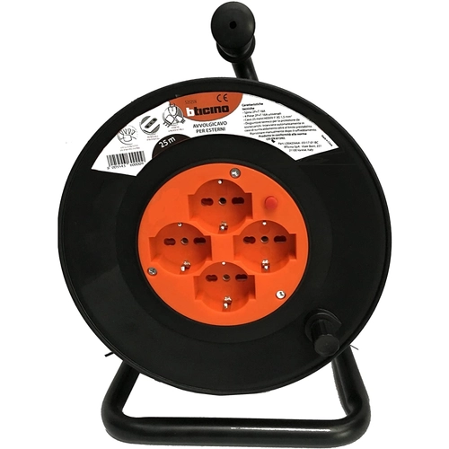 Avvolgicavo con conduttore di terra 25 m BRI1345678