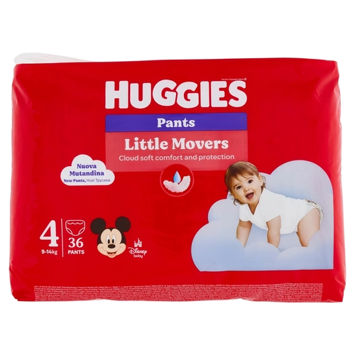 Huggies Little Movers Pants 4 9-14 Kg 36 pz BRI1351926