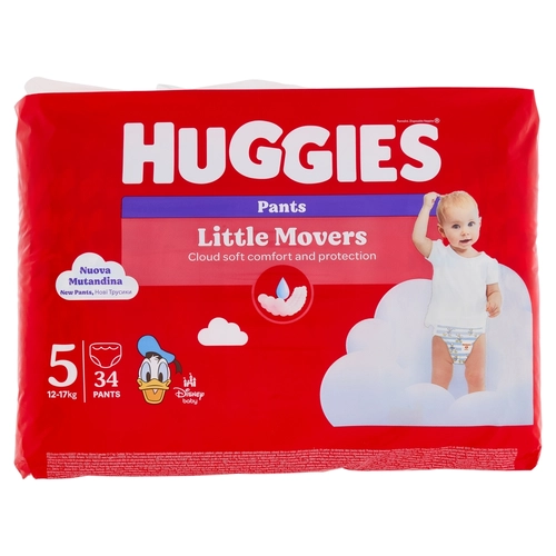 Huggies Little Movers Pants 5 12-17 Kg 34 pz BRI1351927