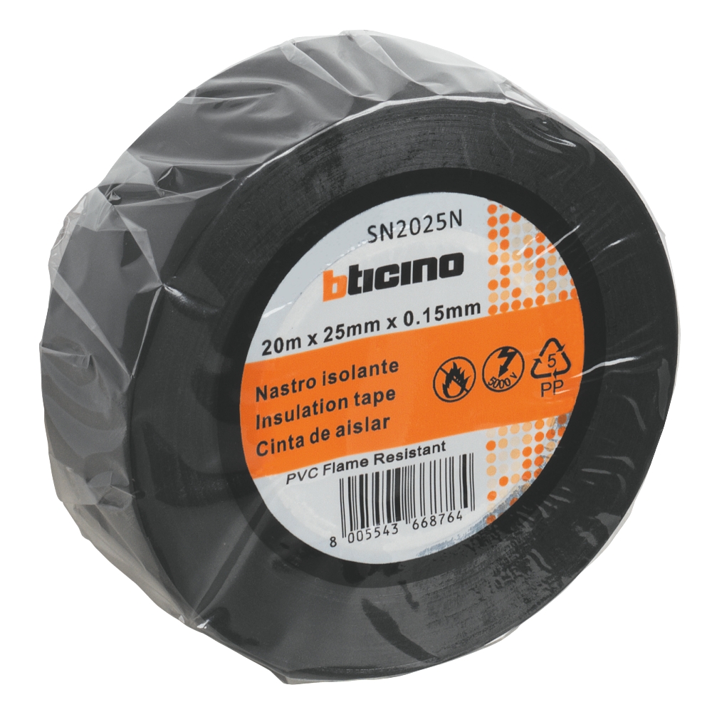 Image of BTicino Nastro isolante 150mic nero 25mm x 20m014