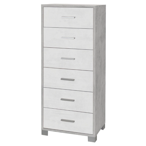 MOBILE 6 CASSETTI 50X41X124 CEMENTO/OSSIDO BRI1354003
