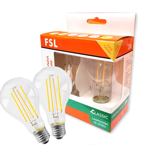 Lampadina LED Filamento Trasparente attacco E27 BRI1356013