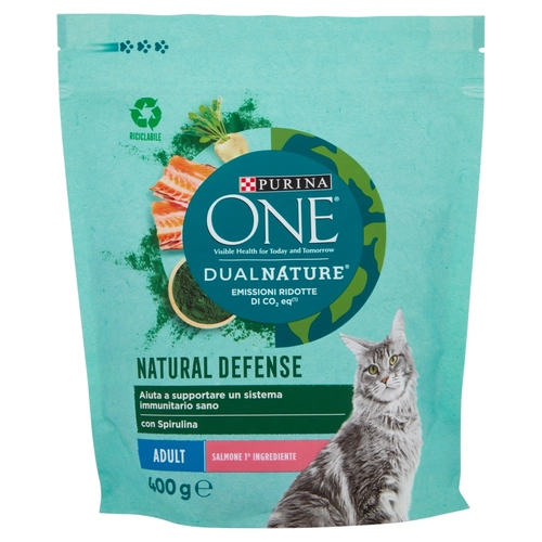Cibo Gatto One Dual Nature Adult Salmon 400g BRI1361477