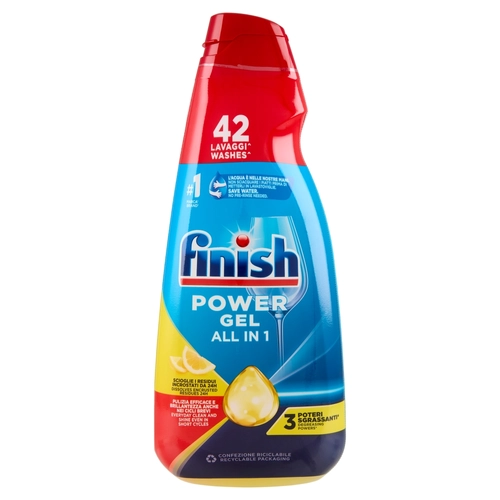 Finish Power Gel Lemon liquido lavastoviglie 42 lavaggi 940 ml BRI1364220