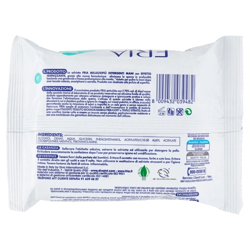 Fria Milleusipiù Detergenti Mani Formula 70% alcol Effetto Igienizzante 20 pz BRI1365024