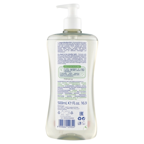 chicco Baby Moments Bagno Micellare 2 in 1 0m+ 500 mL BRI1365030