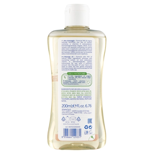 chicco Baby Moments Olio Massaggio 0m+ 200 mL BRI1365031