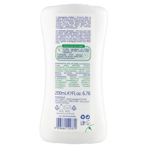 chicco Baby Moments Detergente Intimo 0m+ 200 mL BRI1365034
