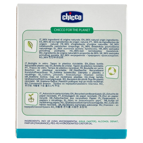 Chicco Baby Moments Acqua Di Colonia Fresca E Delicata 0M+ 100 Ml BRI1365047