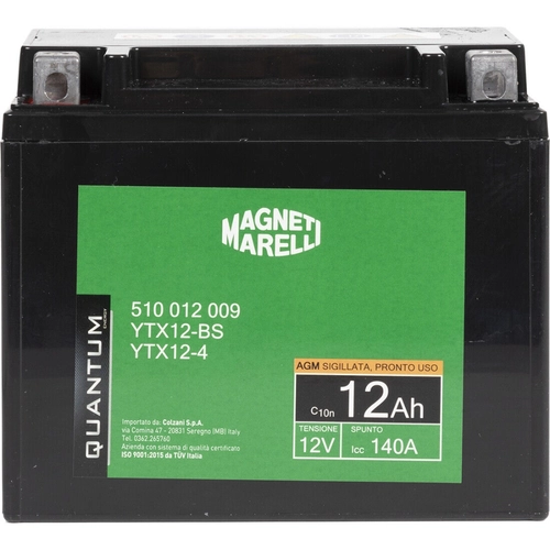 Batteria moto Quantum potenza 12 Ah BRI1374030