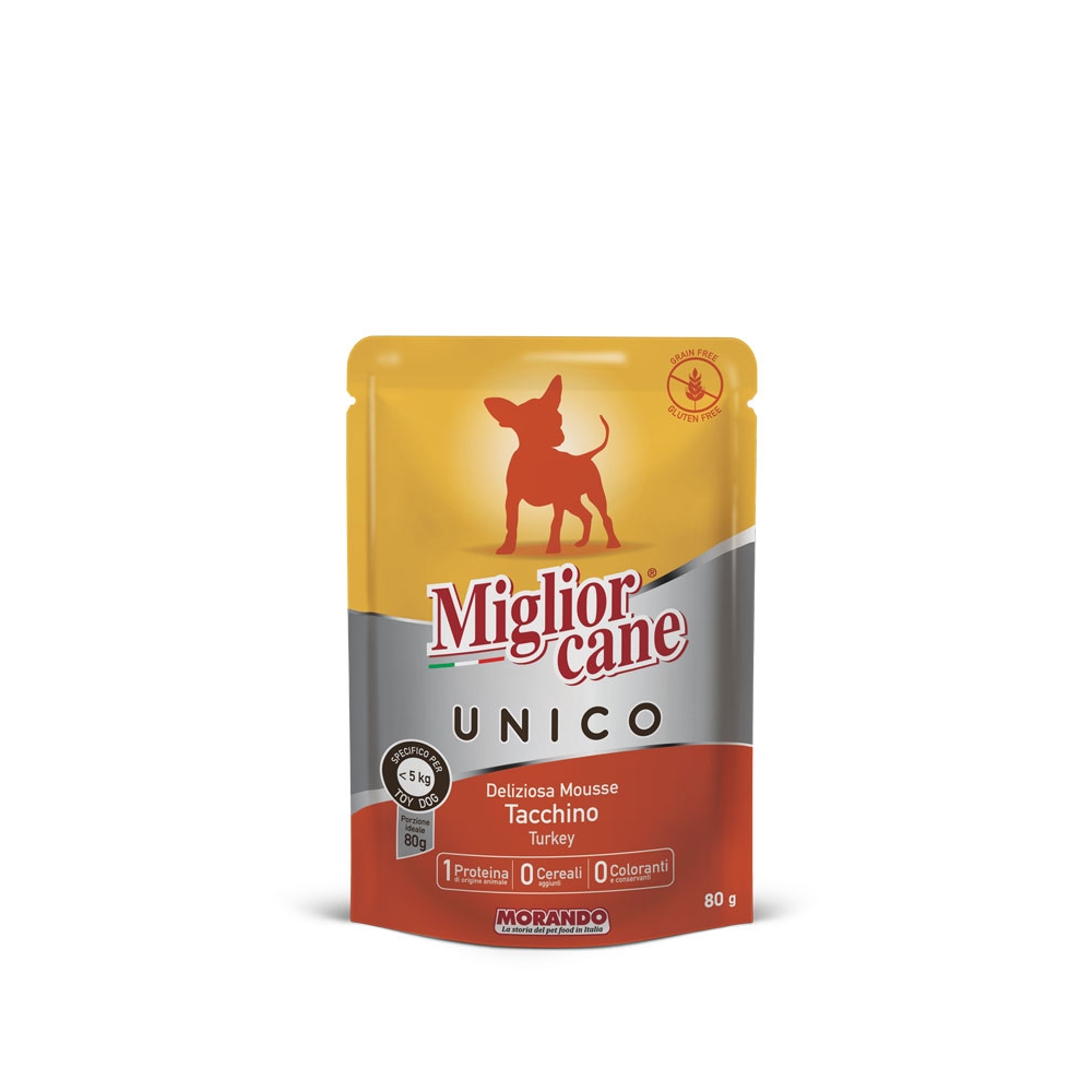 Morando Mousse Tacchino Specifico per Toy Dog < 5kg 80g