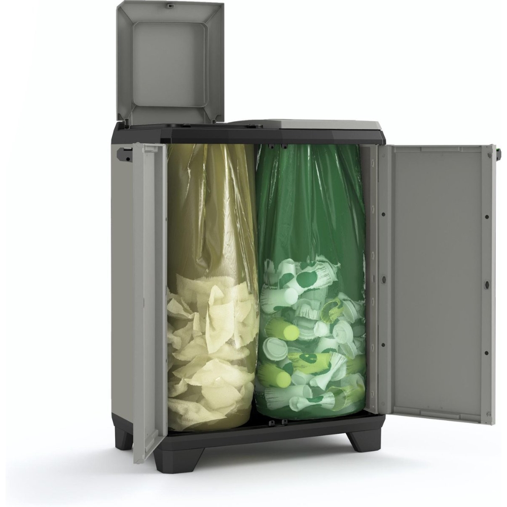 Image of Keter Armadio per la raccolta differenziata Split Cabinet Recycling Premium da 110 L014