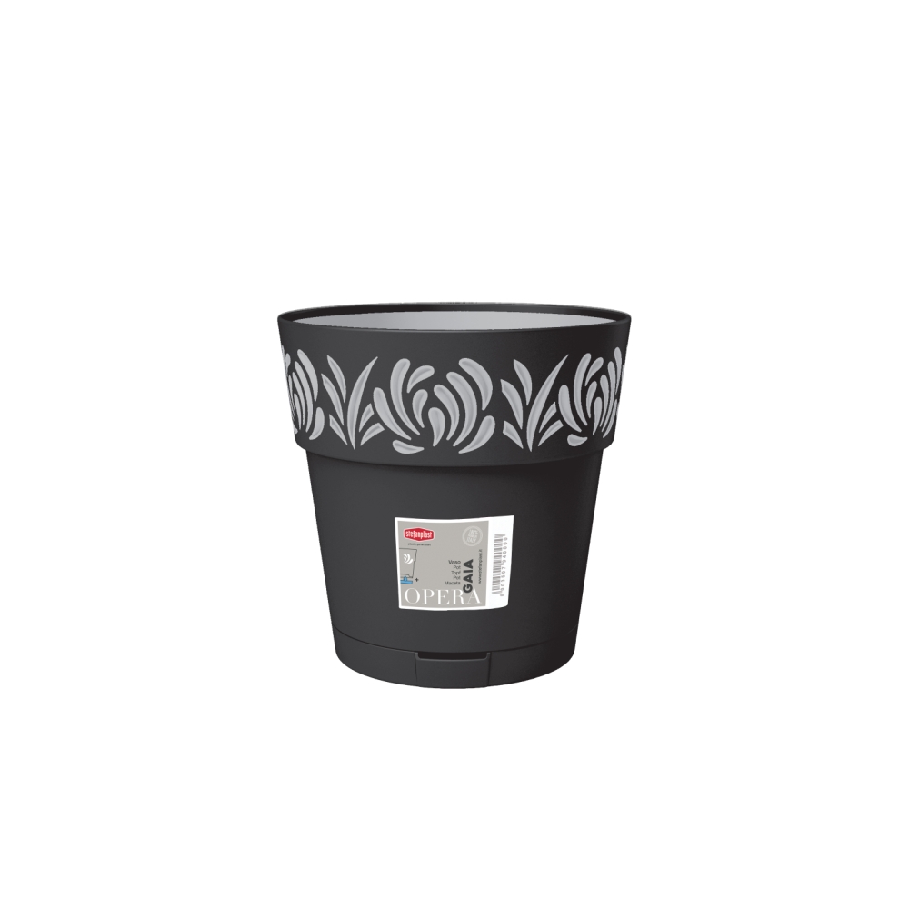 Stefanplast Vaso gaia d.20x19h grafite