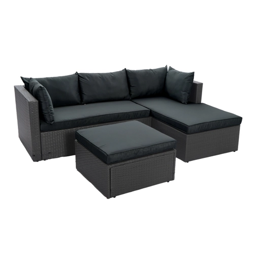 Salottino Giardino ad angolo 4 posti in rattan BRI1388017