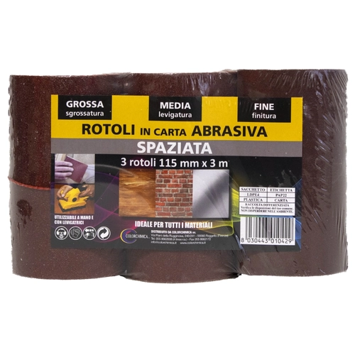 Kit rotoli abrasivi grana 180
 BRI1388249