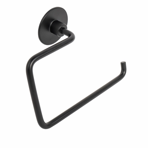 Porta salviette ad anello con biadesivo, ad incollo, a forare COLD WIND BLACK colore nero BRI1389931