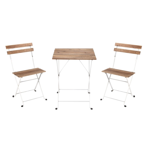 Set Bistro 2 posti in ferro / legno BRI1390781