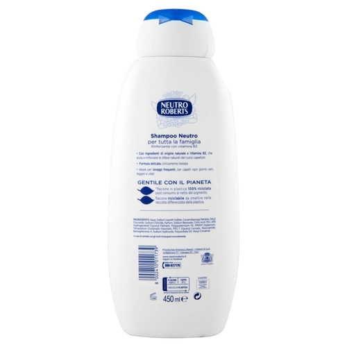 Neutro Roberts shampoo Neutro Tutti i Tipi di Capelli 450 ml BRI1398749