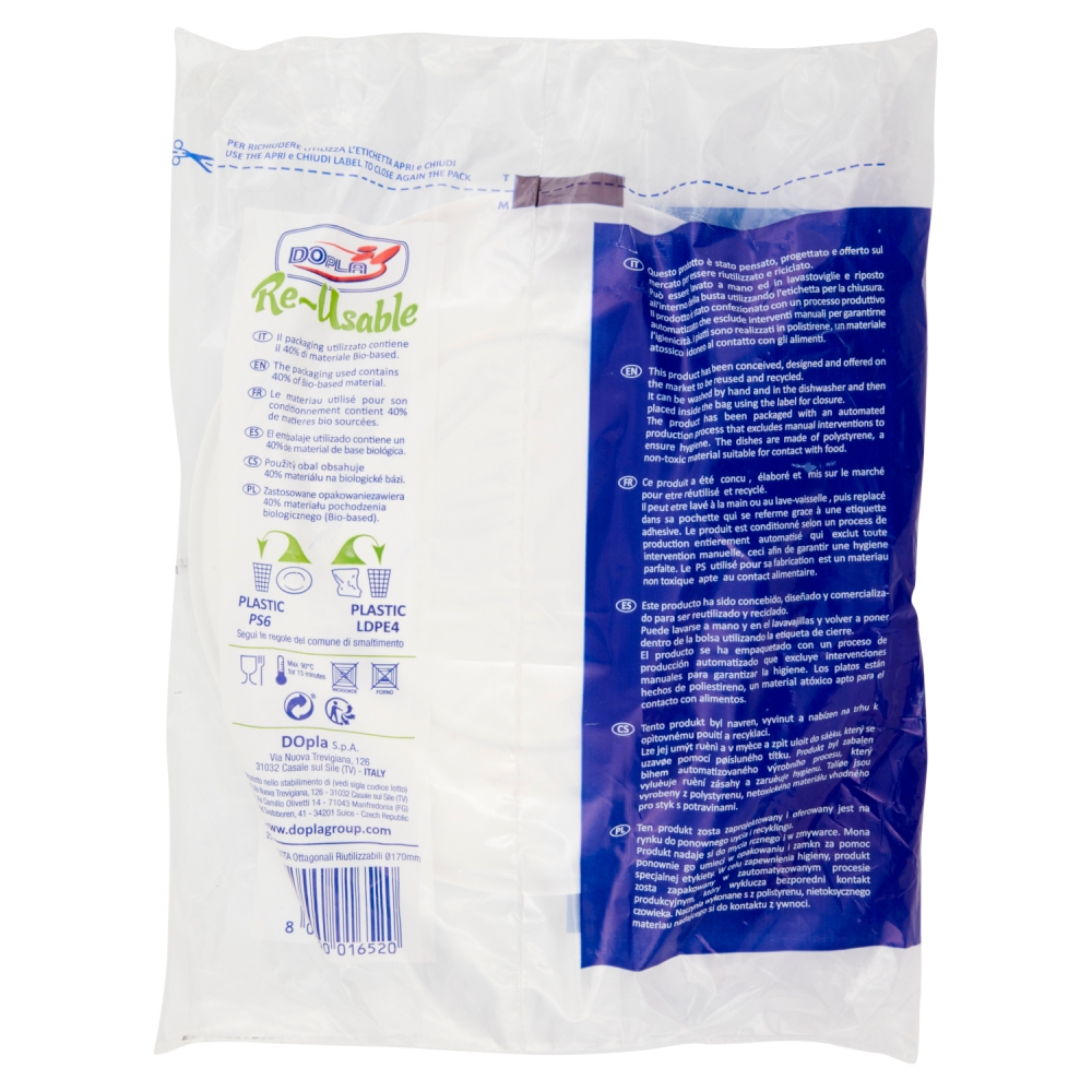 DOPLA Piatti riutilizzabili 170 mm 25 pz