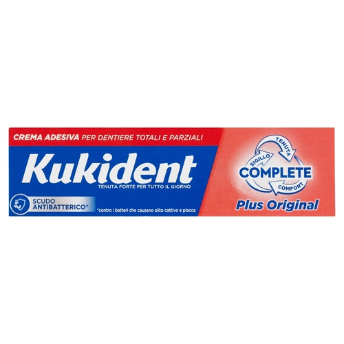 Kukident Complete Plus Original Crema Adesiva per Dentiere Totali e Parziali 35 g BRI1414122