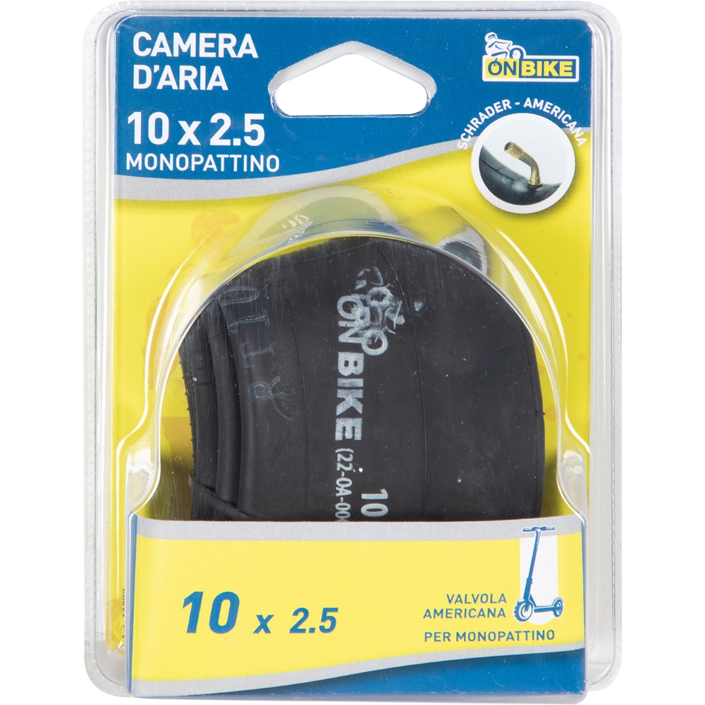 2X Camera d'aria 8 1/2 x2 per monopattino con valvola curva 45