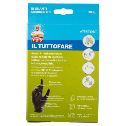 Mastro Lindo il Tuttofare Guanti Ambidestri M-L 10 pz BRI1422345
