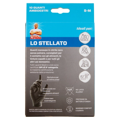 Mastro Lindo lo Stellato Guanti Ambidestri S-M 10 pz BRI1422556