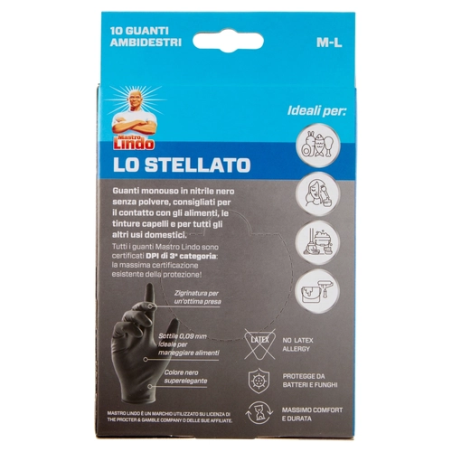 Mastro Lindo lo Stellato Guanti Ambidestri M-L 10 pz BRI1422557