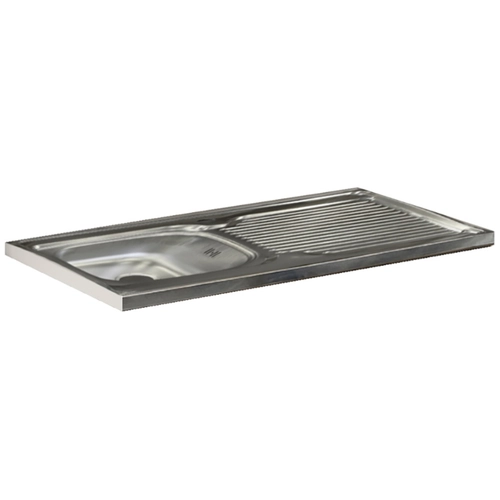 Lavello lavello 80x60 inox. 1 vasca a sinistra + sgocciolatoio a destra. Per base lavello da 80 L80 x P60 x H23 cm BRI1428895