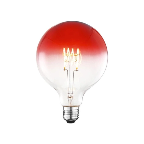 Lampadina decorativa Lampadine LED Globo G125 Filamento Spirale Finitura Rosso Degradato Dimmerabile E27 attacco E27 BRI1438305