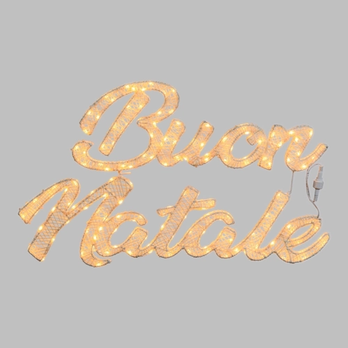 Decorazione LED Buon Natale 3d luce classica gialla BRI1439740