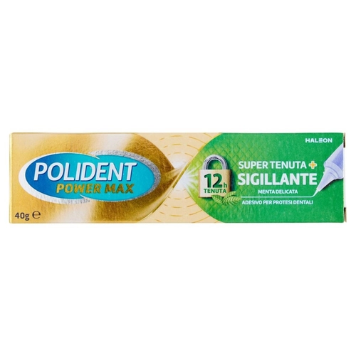 Polident Super Tenuta + Sigillante adesivo protesi dentali 12 ore tenuta gusto menta delicata 40 g BRI1439910