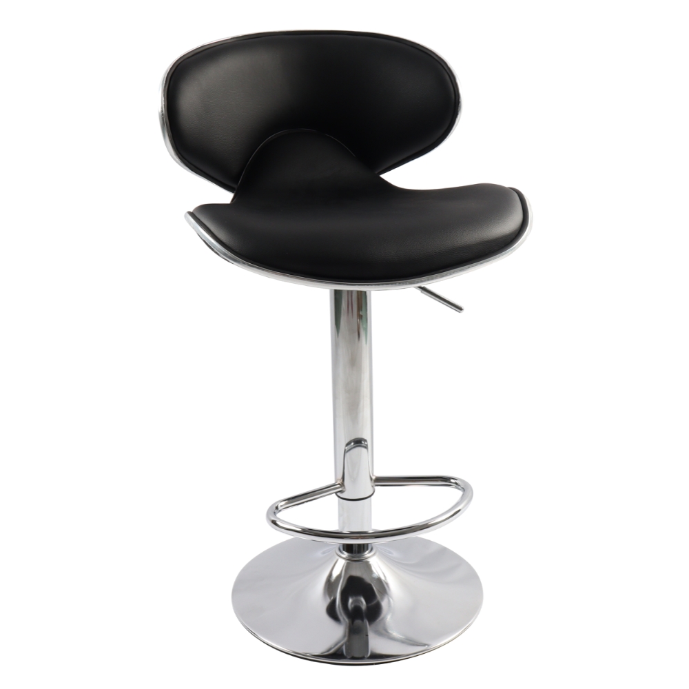 No Brand SGABELLO NERO GIREVOLE ECOPELLE E A