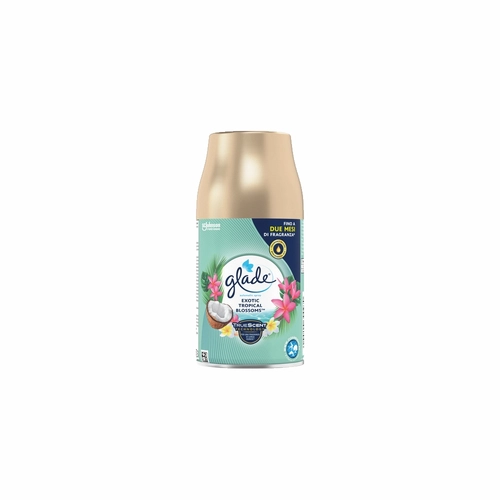 Glade Automatic Spray Ricarica, Profumatore per Ambienti, Fragranza Exotic Tropical Blossoms 269ml BRI1441644